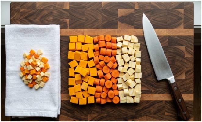 Step 1: Prep and Cut for Equal Cooking Rates